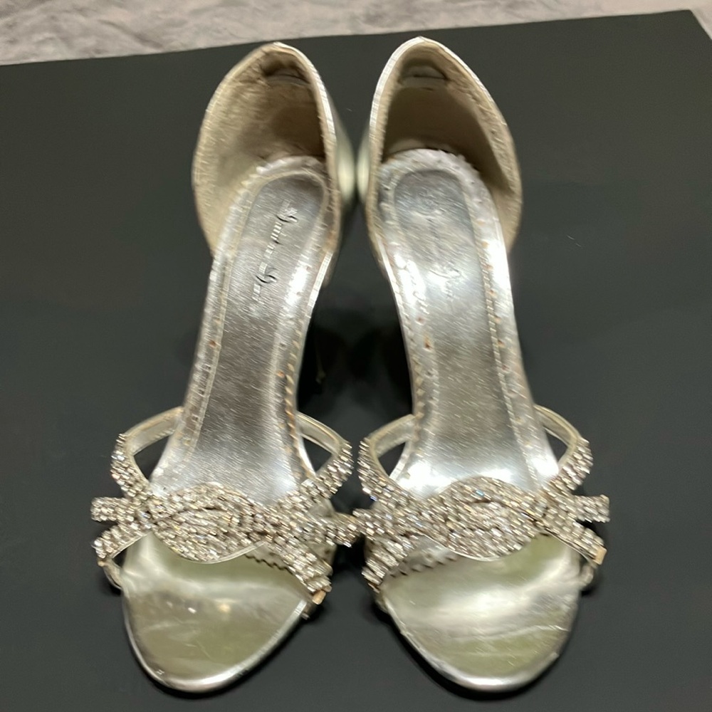 Elegant Silver Women's Heels
